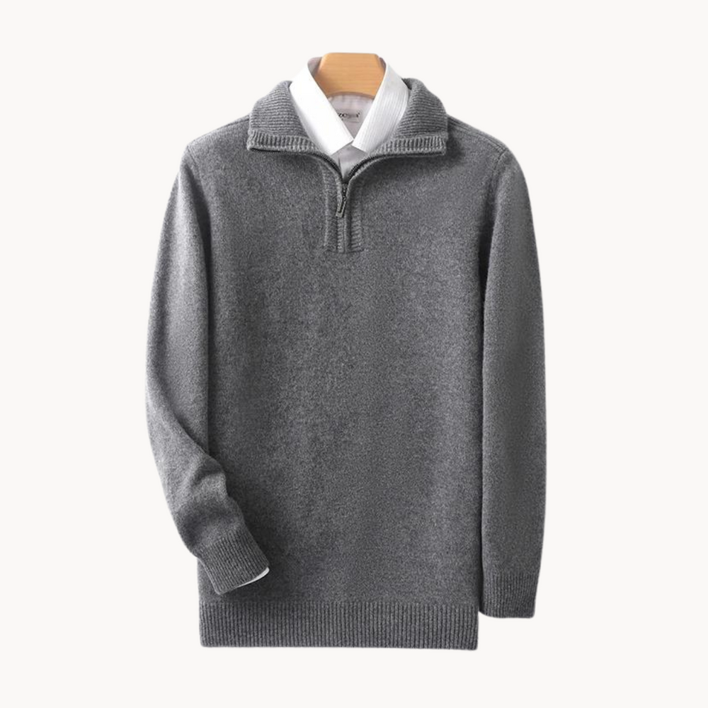 Merino Wool Quarter Zip - Sweater CASA LARO MEN