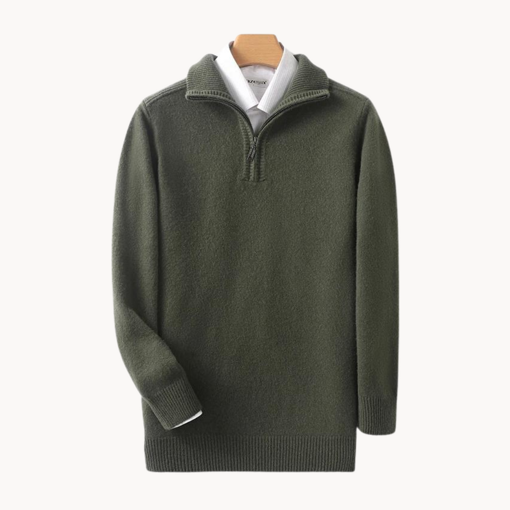 Merino Wool Quarter Zip - Sweater CASA LARO MEN