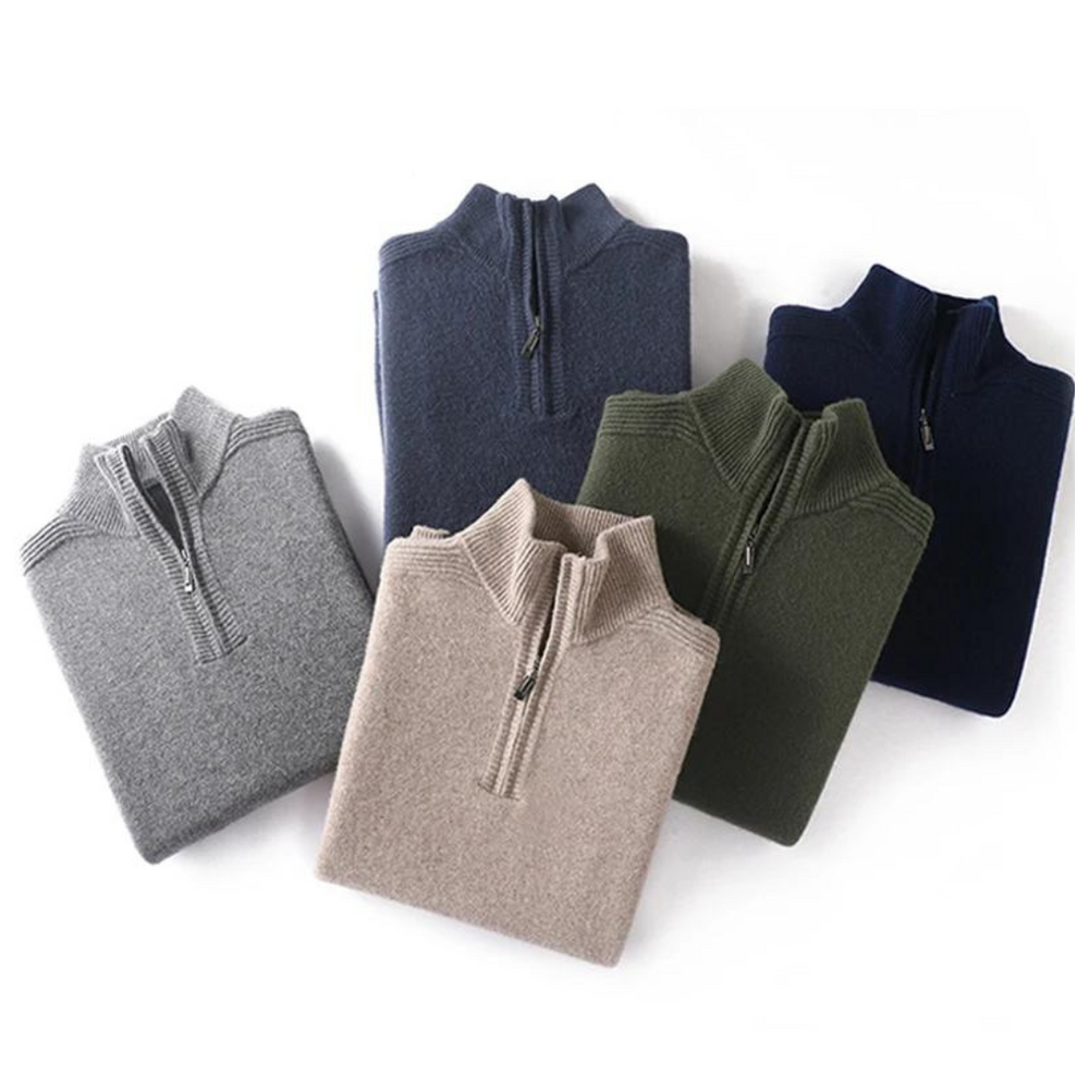 Merino Wool Quarter Zip - Sweater CASA LARO MEN
