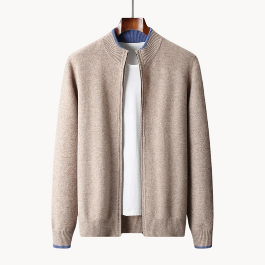 Merino Wool Zip Front - Sweater CASA LARO MEN