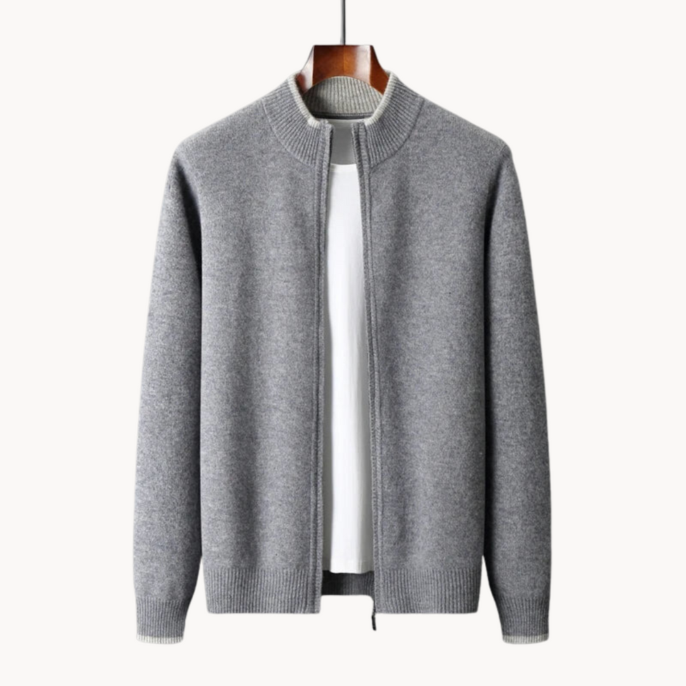 Merino Wool Zip Front - Sweater CASA LARO MEN