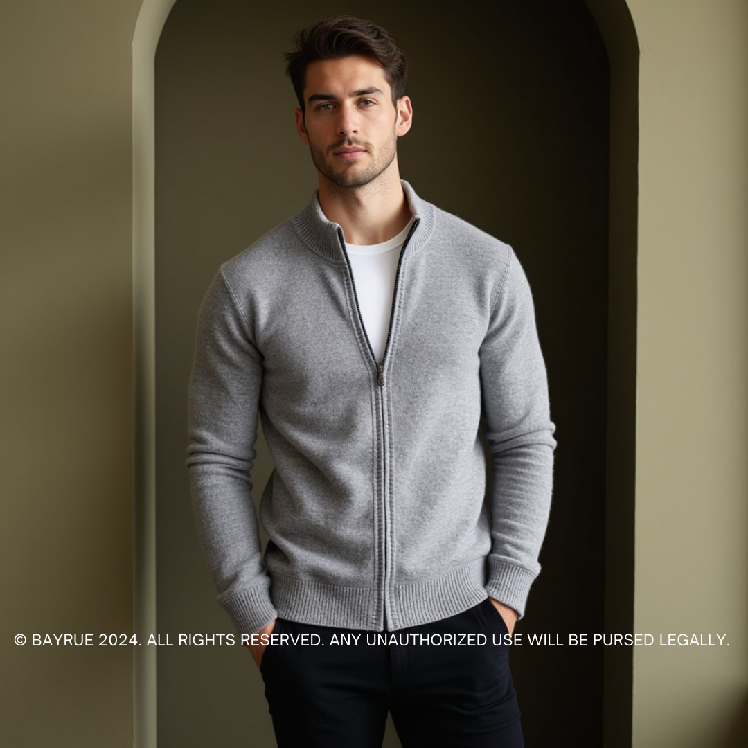 Merino Wool Zip Front - Sweater CASA LARO MEN