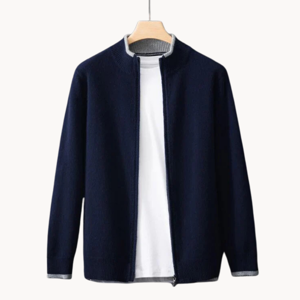 Merino Wool Zip Front - Sweater CASA LARO MEN