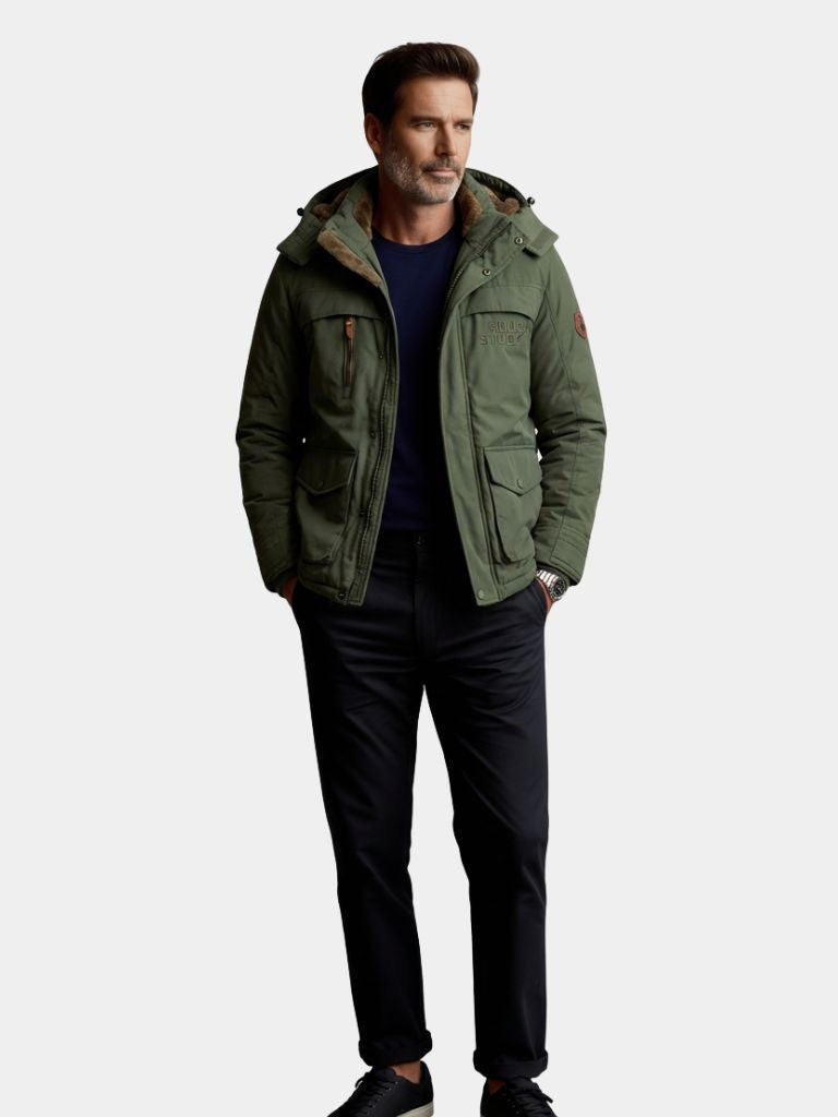 Military Hooded Jacket - Casa  Laro CASA LARO