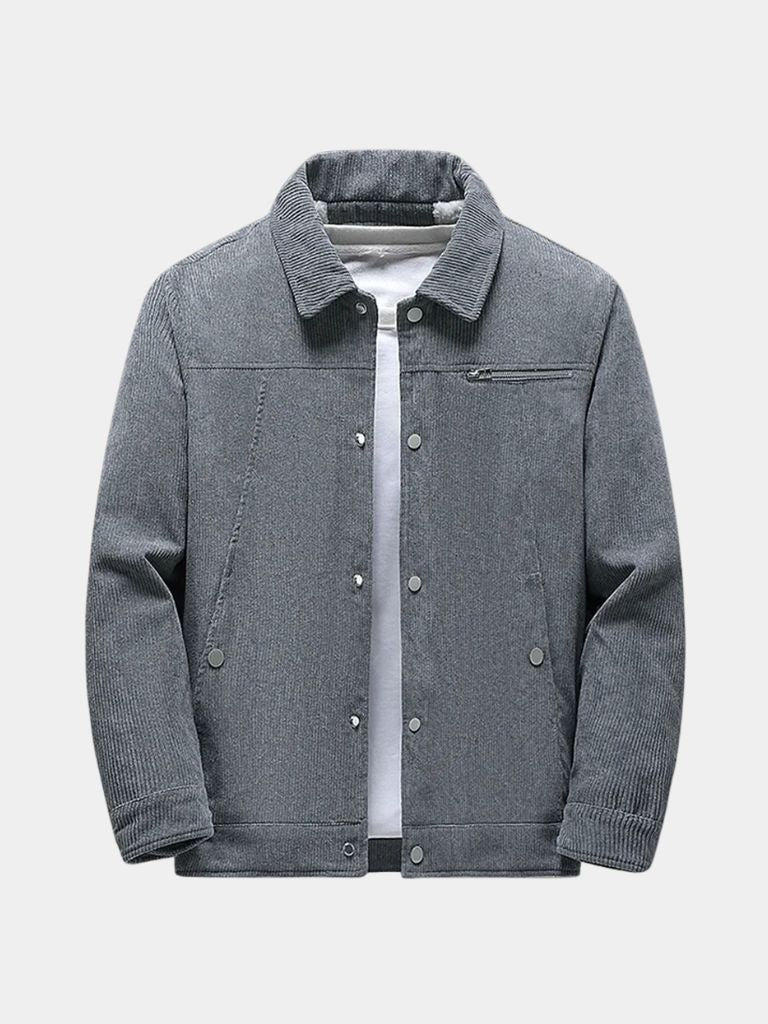 Minimalist Corduroy Sherpa Jacket - Casa  Laro CASA LARO