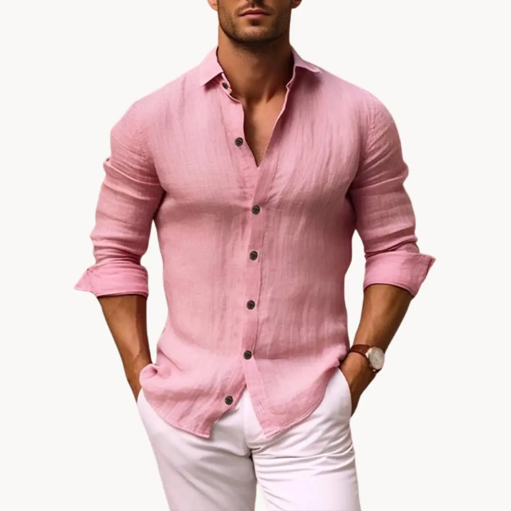 Modena Cotton-Linen Button-Down - Shirt CASA LARO
