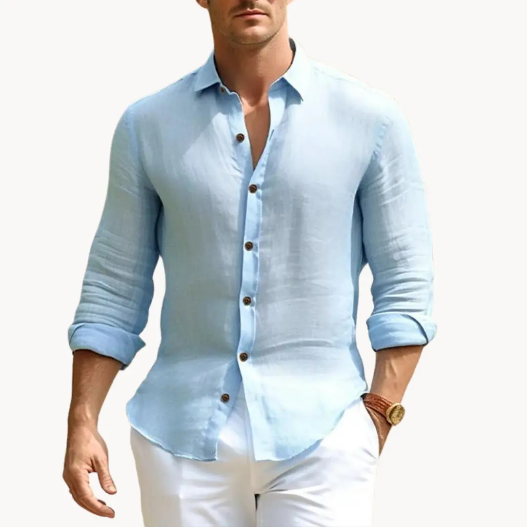 Modena Cotton-Linen Button-Down - Shirt CASA LARO