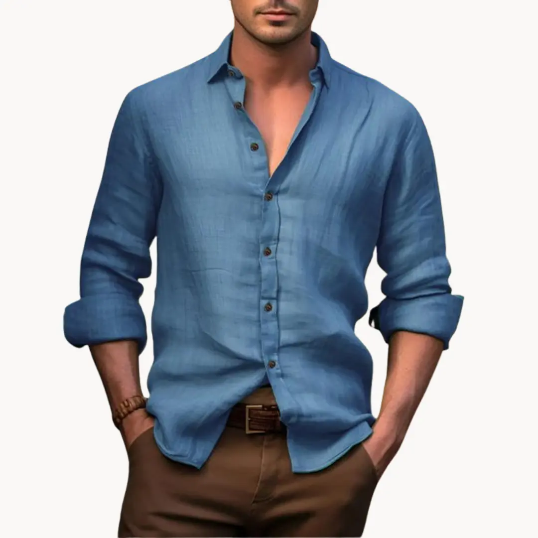 Modena Cotton-Linen Button-Down - Shirt CASA LARO