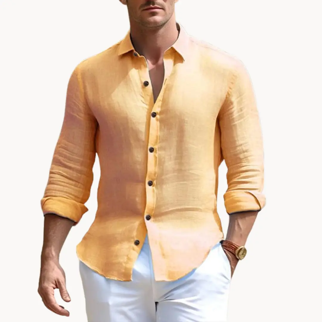 Modena Cotton-Linen Button-Down - Shirt CASA LARO