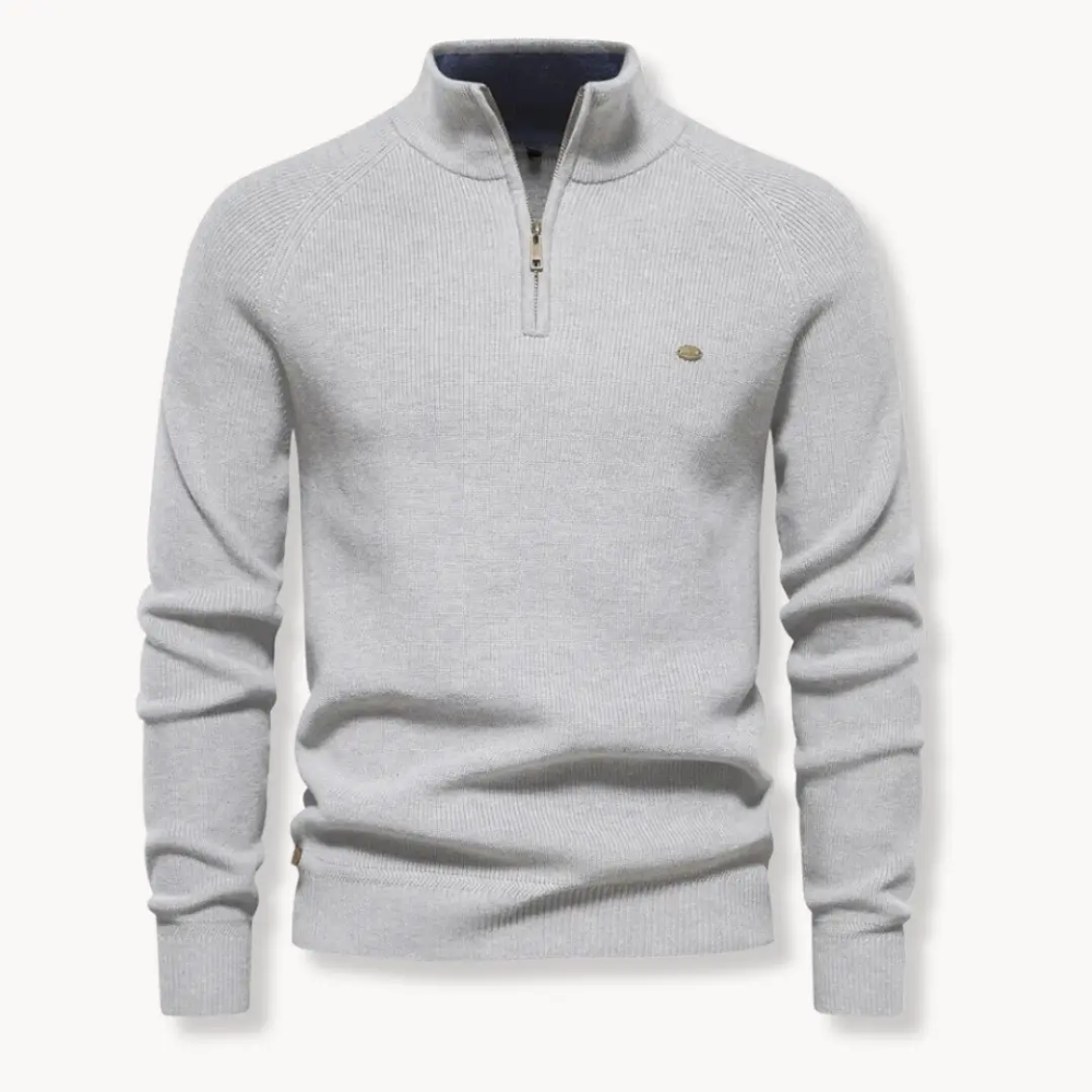 Moss Green Quarter Zip - Sweater CASA LARO