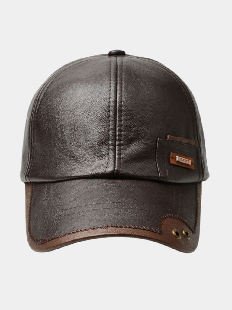 Rustic Laro Leather Cap  - Casa  Laro CASA LARO