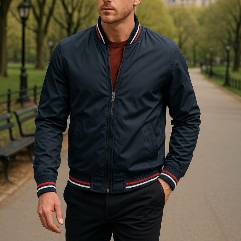 Massimo Classic Zip-Up Bomber - Jacket