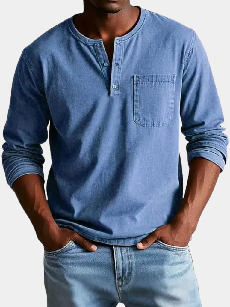 Nash Henley Long Sleeve Shirt – Casa  Laro CASA LARO