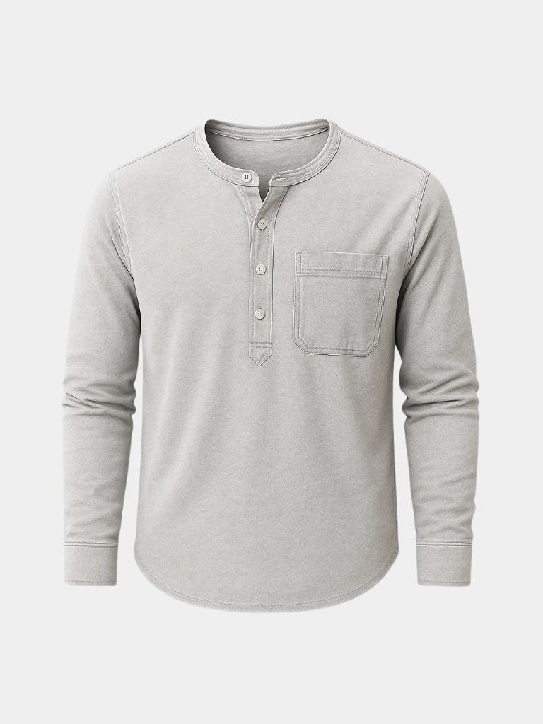 Nash Henley Long Sleeve Shirt – Casa  Laro CASA LARO