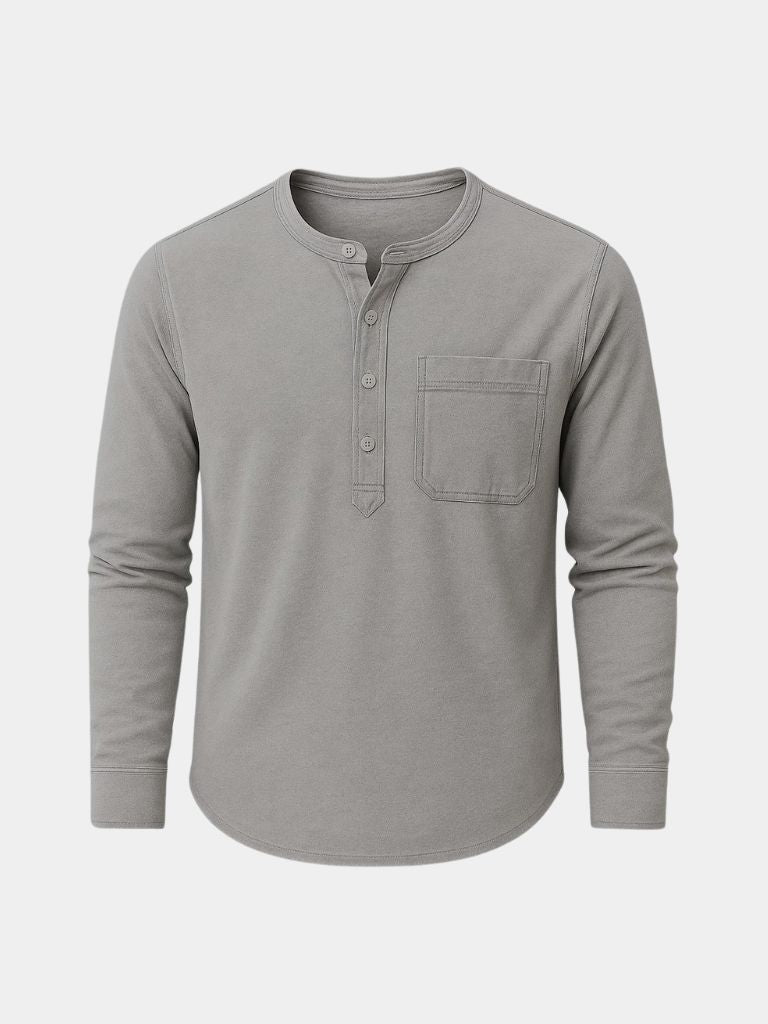 Nash Henley Long Sleeve Shirt – Casa  Laro CASA LARO