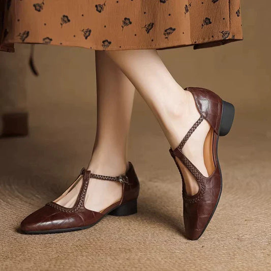 Brielle™ | Retro-Inspired Braided Strap Sandals