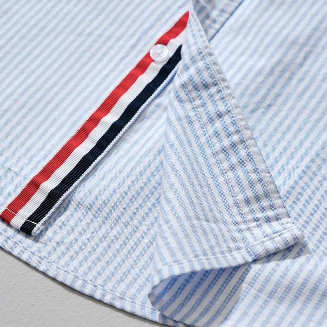 Striped Linen Button-Down - Shirt