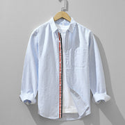 Striped Linen Button-Down - Shirt