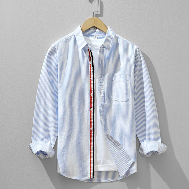 Striped Linen Button-Down - Shirt