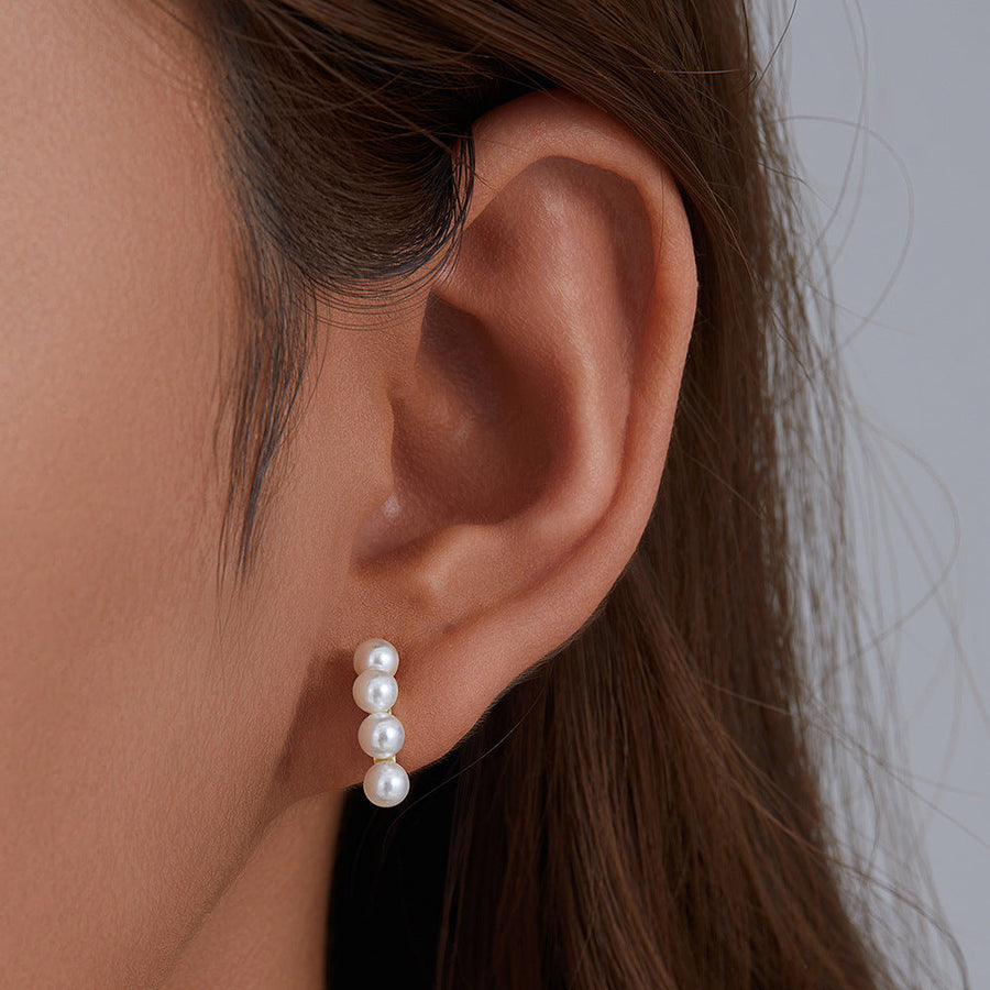 Classic Sterling Silver Pearl Earrings Carly Jewelry