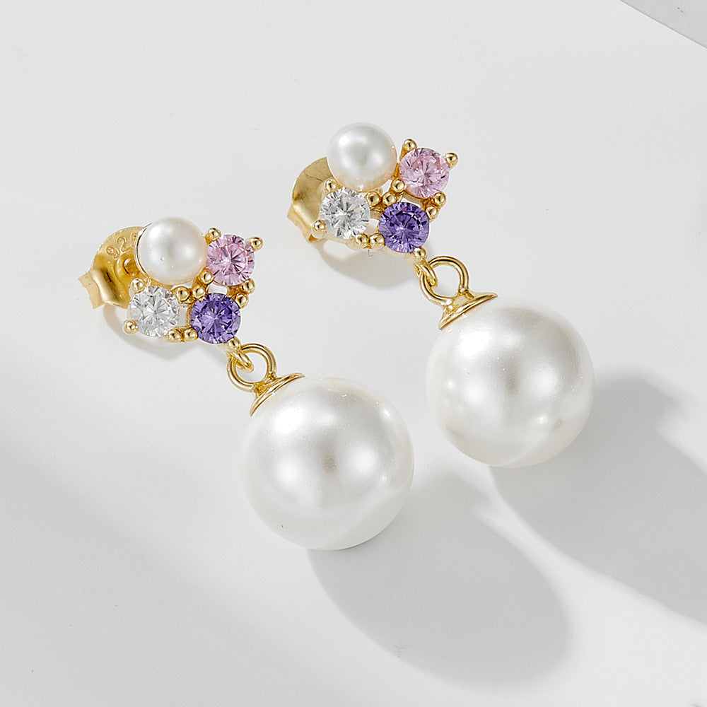 Elegant Pearls Sterling Silver Pendant Earrings Carly Jewelry