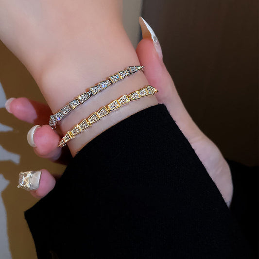 Chic Paved Slider Clasp Fashion Bracelet Dobrilajewelry