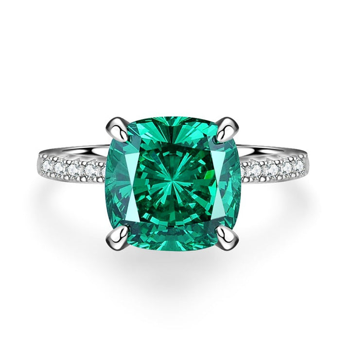 Unique 4.0ct Cushion Cut Paraiba Tourmaline Engagement Ring with Hidden Halo shine of diamond