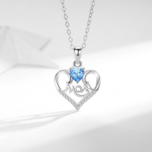 Special Gift Heart Pendant Necklace For Mom shine of diamond