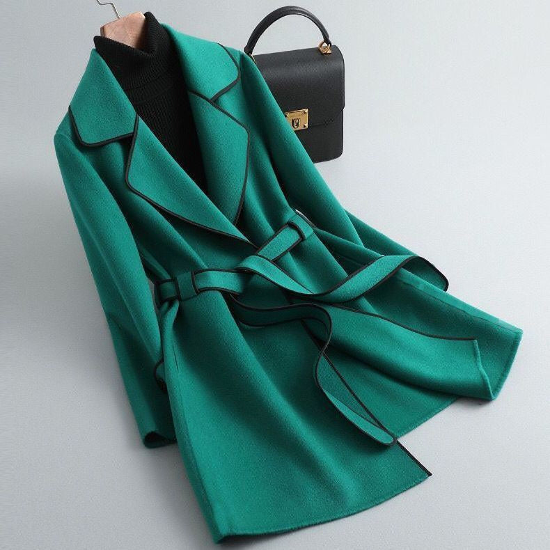Classic Double-Breasted Belted Trench - Coat