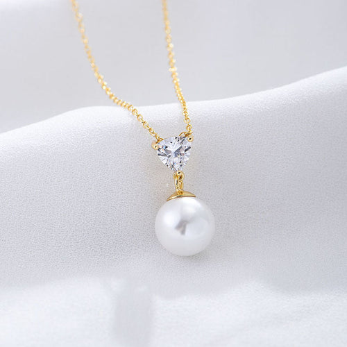 Sterling Silver Pearl Necklace For Mom Carly Jewelry