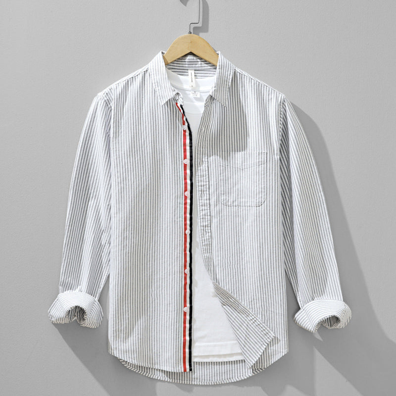 Striped Linen Button-Down - Shirt