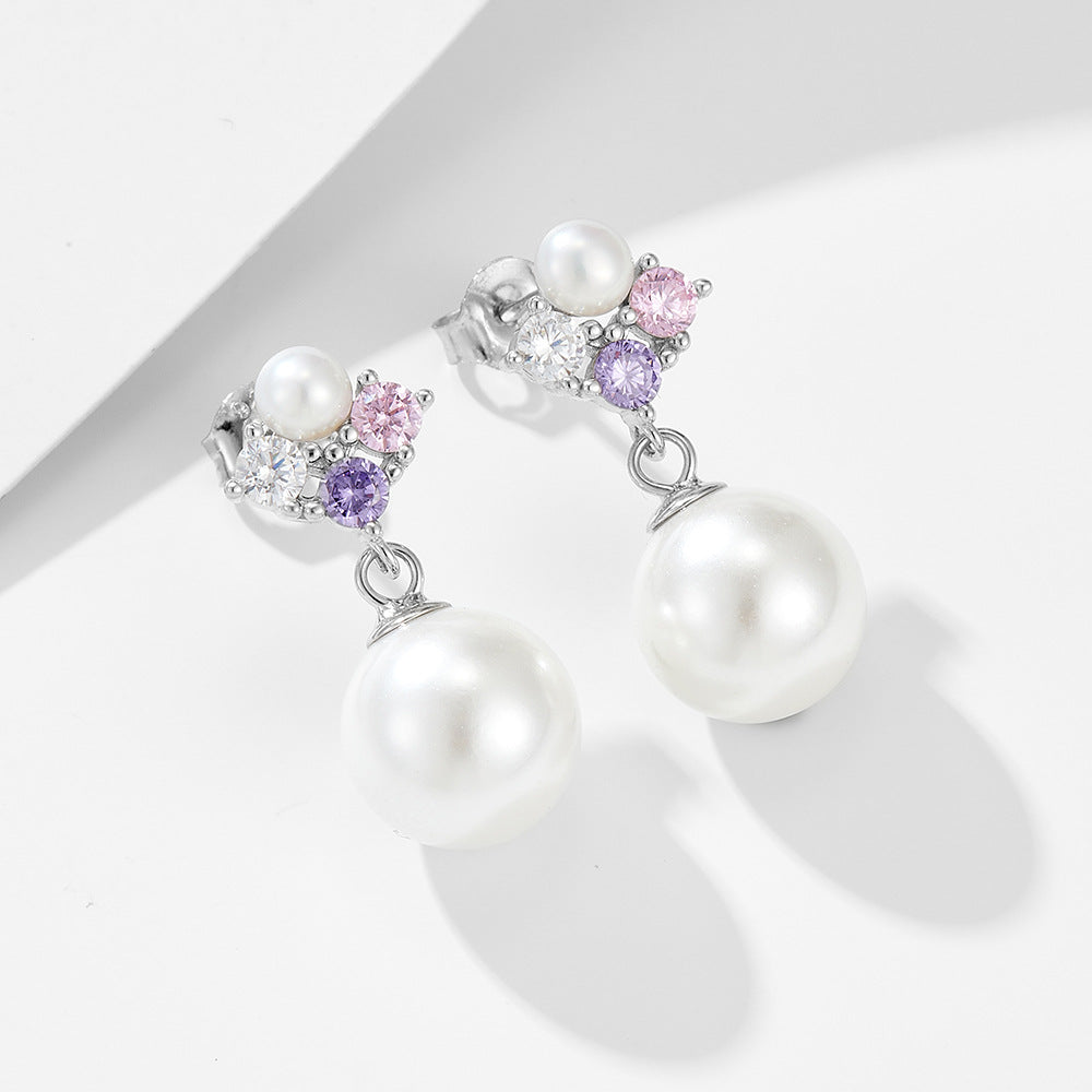 Elegant Pearls Sterling Silver Pendant Earrings Carly Jewelry