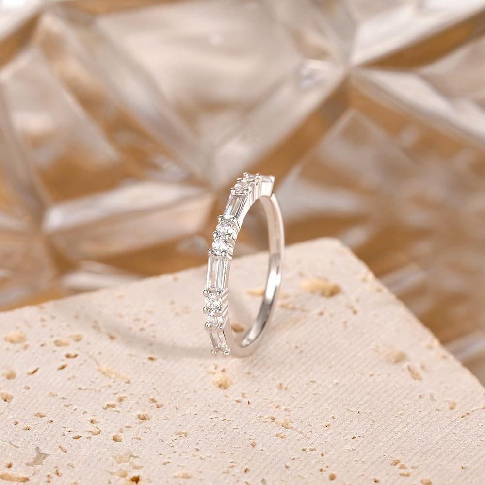 Unique Stackable Wedding Band in Sterling Silver Carly Jewelry
