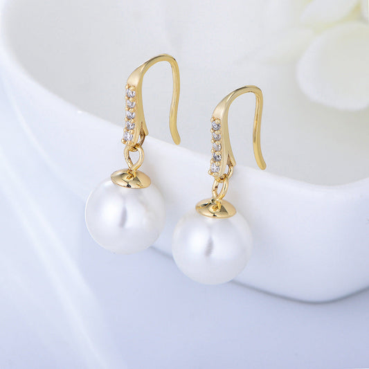Elegant Pearl Drop Earrings for Mom Carly Jewelry