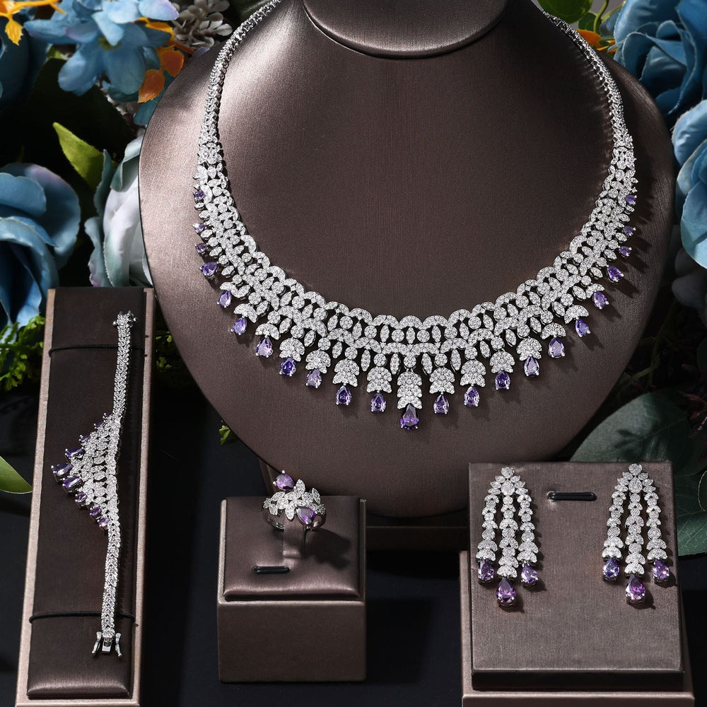 Fashionable and Dazzling Full Diamond Jewelry Set Shine of Diamond