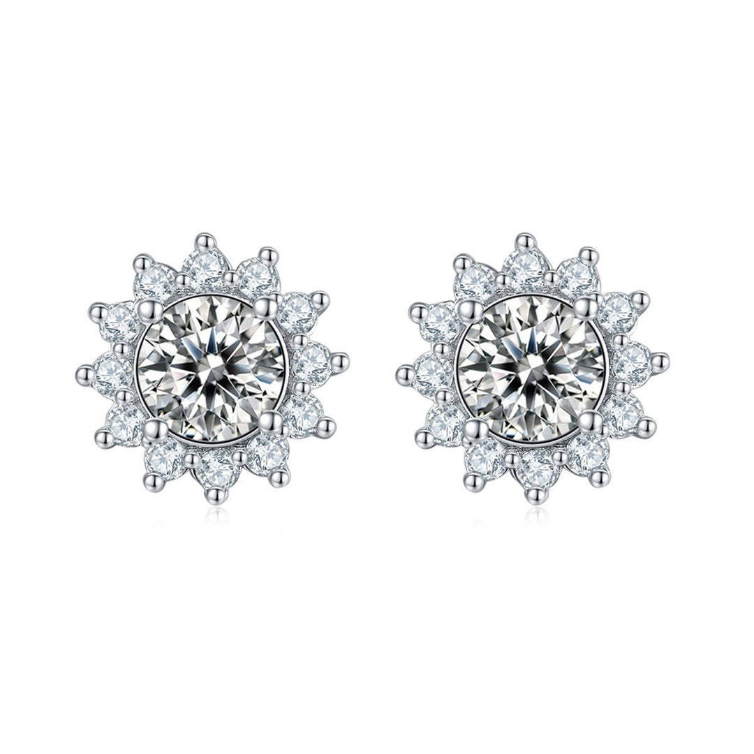 Sunflower Design Stud Earrings Shineofidamond