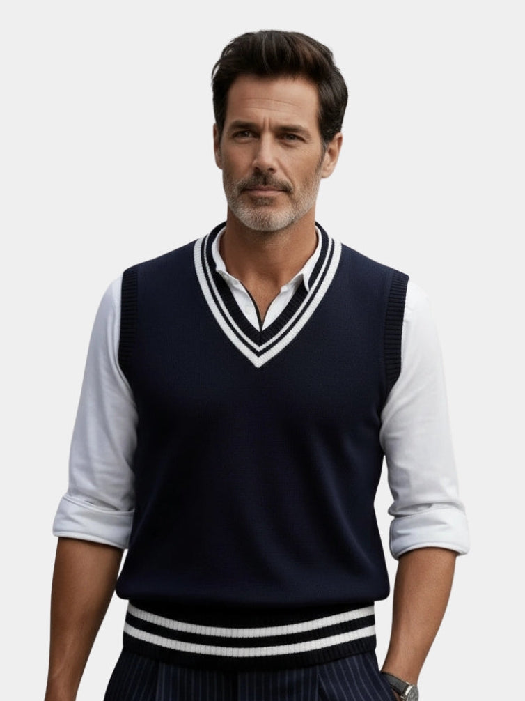 Old Money Essential Knit Vest - Casa  Laro CASA LARO