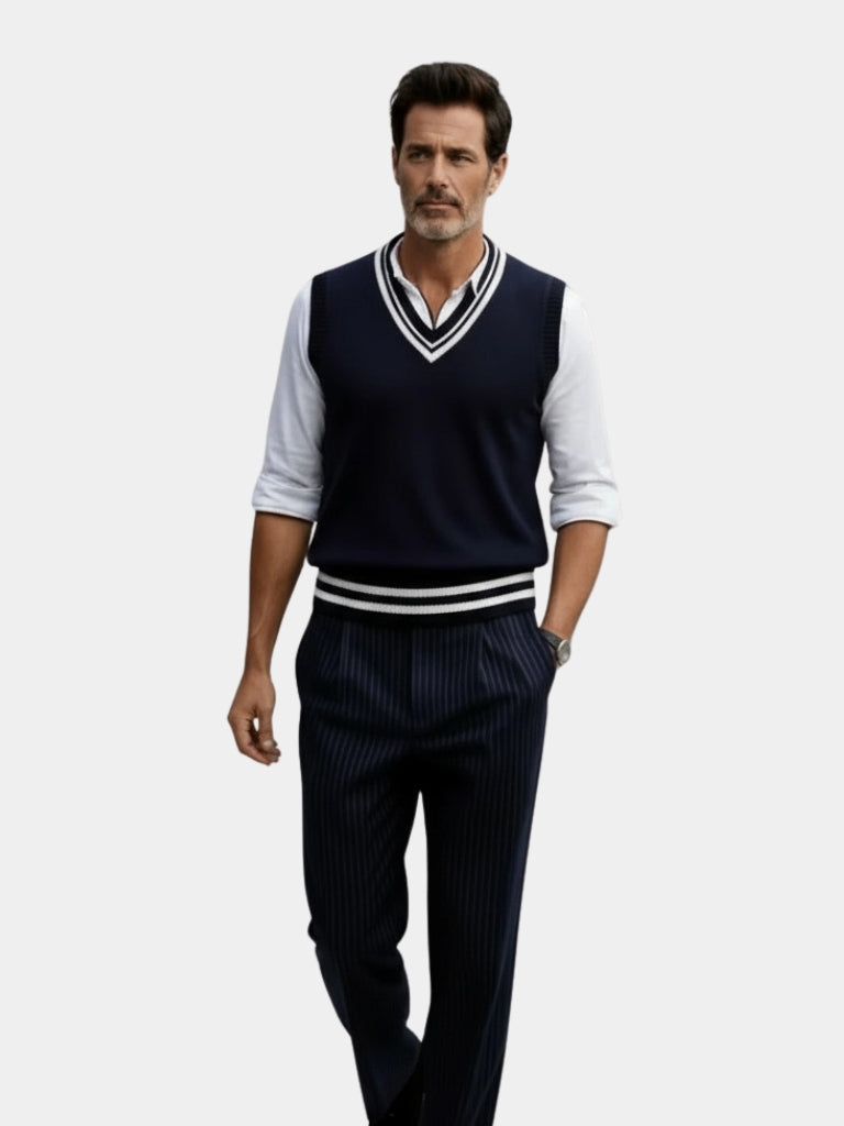 Old Money Essential Knit Vest - Casa  Laro CASA LARO