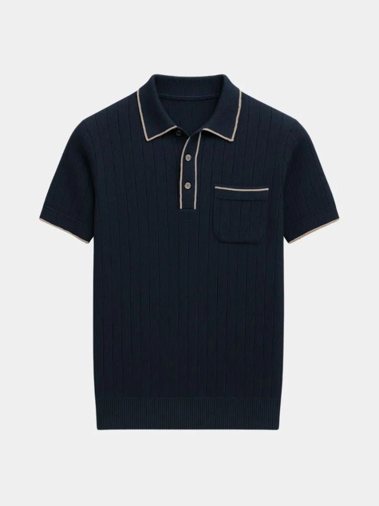 Old Money Knit Polo Shirt - Casa  Laro CASA LARO