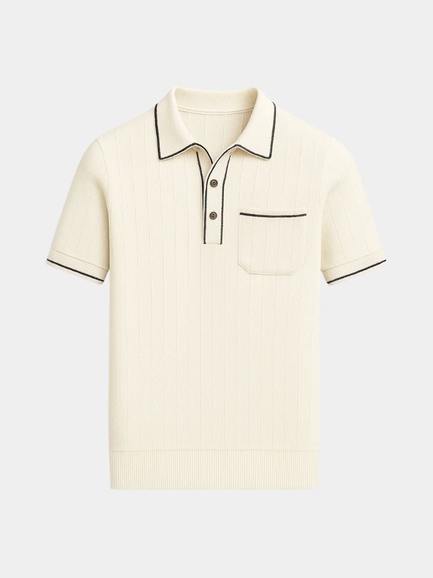 Old Money Knit Polo Shirt - Casa  Laro CASA LARO
