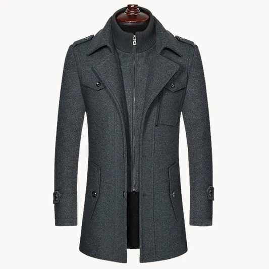 Olive Green Longline - Coat CASA LARO