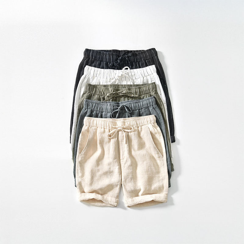 Pinstripe Linen - Shorts CASA LARO MEN
