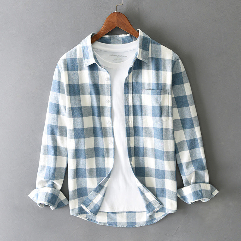 Plaid Cotton Button-Down - Shirt CASA LARO MEN