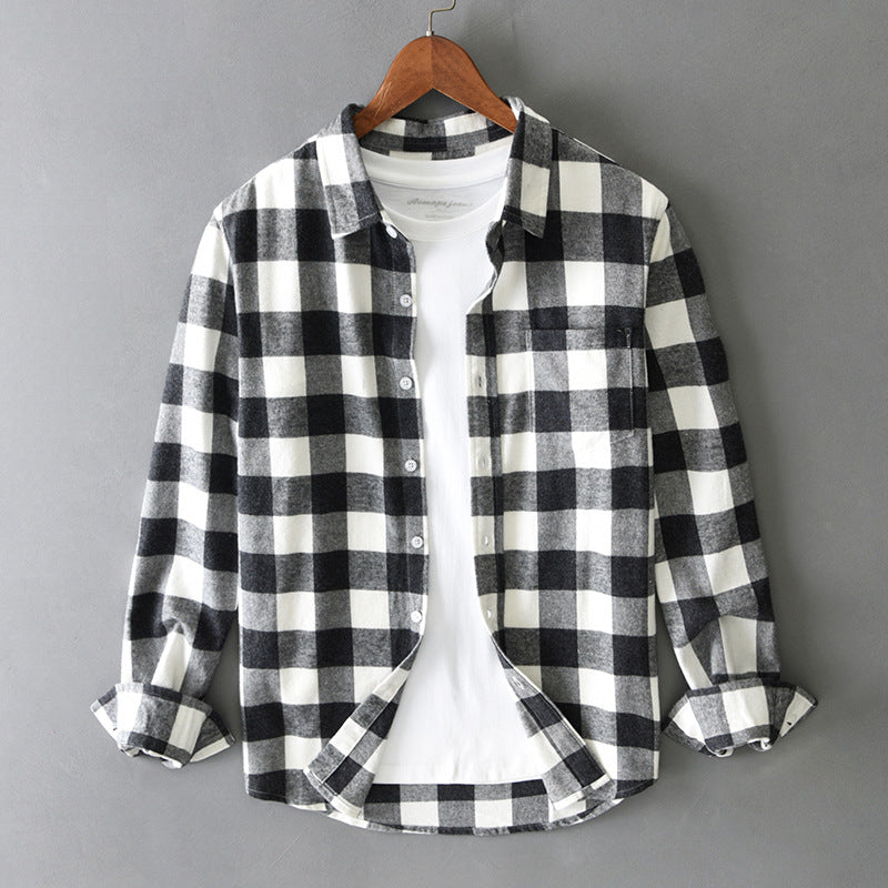 Plaid Cotton Button-Down - Shirt CASA LARO MEN