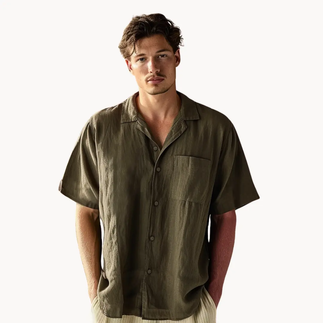 Prime Cotton Camp Collar - Polo CASA LARO