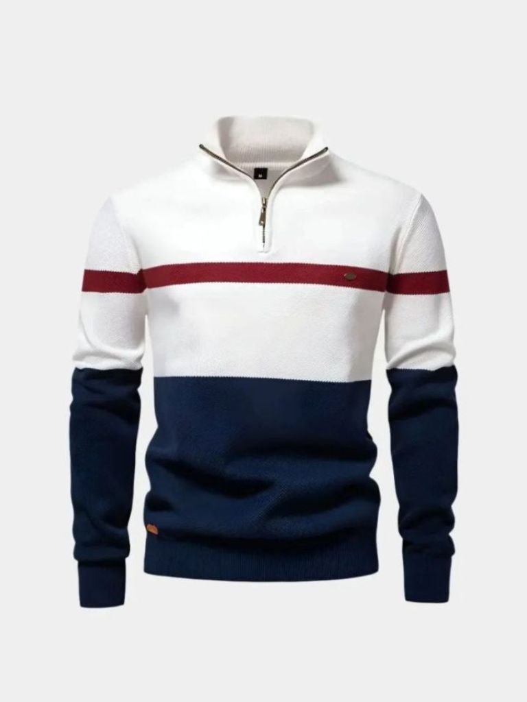 Quarter-Zip Jumper Sweater - Casa  Laro CASA LARO