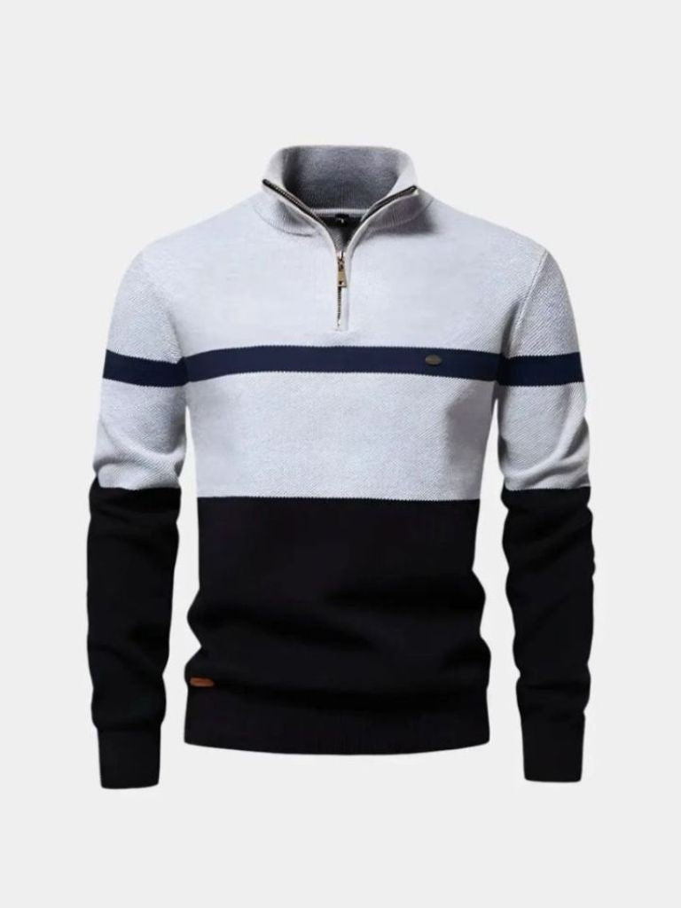 Quarter-Zip Jumper Sweater - Casa  Laro CASA LARO