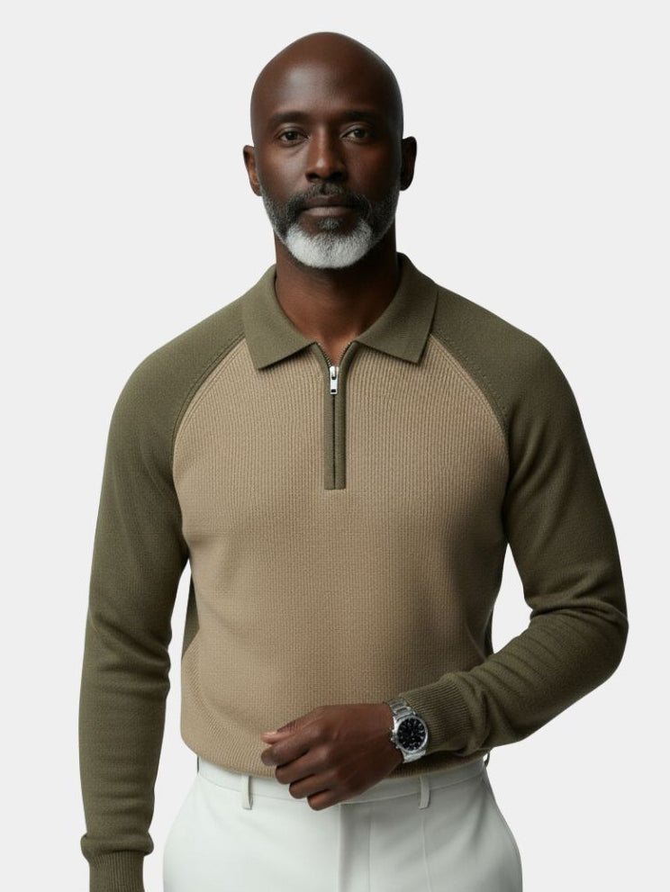 Raglan Quarter Zip Sweater - Casa  Laro CASA LARO