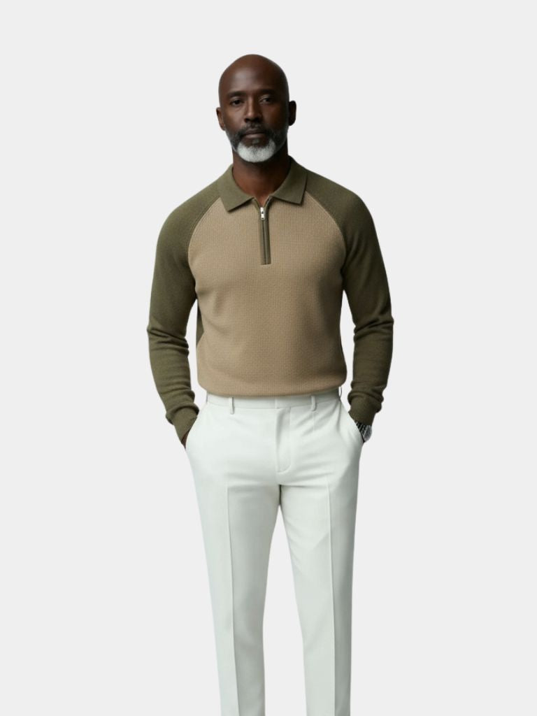 Raglan Quarter Zip Sweater - Casa  Laro CASA LARO
