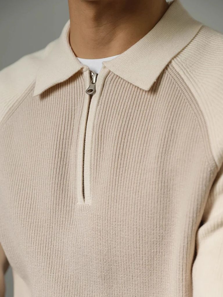 Raglan Quarter Zip Sweater - Casa  Laro CASA LARO